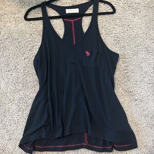 Abercrombie & Fitch Dark Blue Tank with Pink Accent